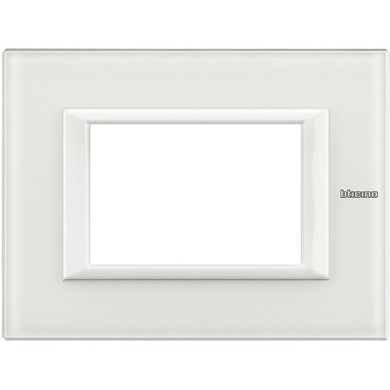 Фото №2 Axolute Накладки декоративные прямоугольные White/белое стекло на 3 модуля (HA4803VBB)