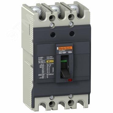 Фото №6 Выключатель автоматический трехполюсный EZC100 30 KA/380В 3Т 50 A