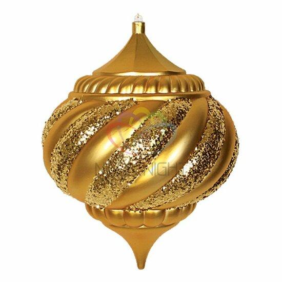 Фото №2 Фигура профессиональная елочная Лампа 30см золотой (502-221)