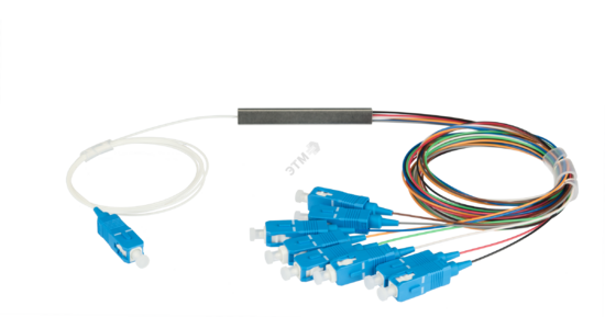 Фото №2 Сплиттер планарный 1x8, одномодовый, G.657.A1, SC/UPC, миникорпус, 0.9 мм (NMF-SPP1X8A1-SCU-M)