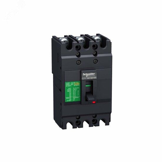 Фото №5 Выключатель автоматический трехполюсный EZC100 18 KA/380В 3T 32 A (EZC100N3032)
