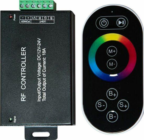 Фото №2 Контроллер к LED ленте RGB 12/24v с сенсорным черным ПДУ (LD55)