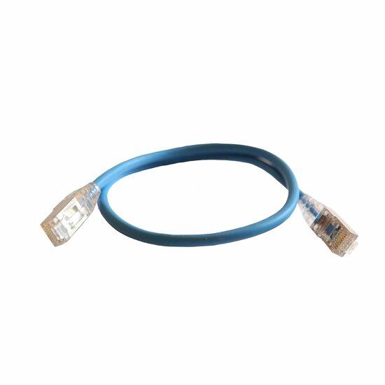 Фото №2 Патч-корд HD RJ 45 категория 6 F/UTP LSZH экранированный 0,5 м голубой (051540)