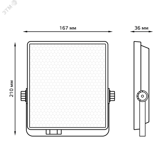 Фото №6 Прожектор светодиодный ДО-50 Вт 4500 Лм 6500К IP65 IK07 черный EVO Gauss (687511350)