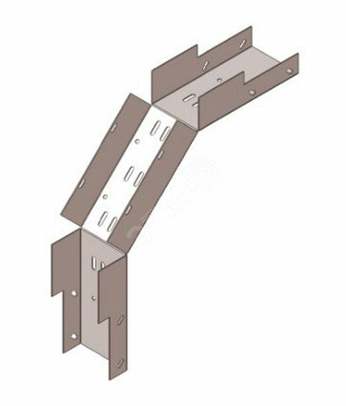 Фото №2 Лоток замковый перфорированный КСЗ 100х100-90 УТ1,5 для поворота трассы вниз на 90, оцинкованный лист(толщина покрытия 10 -18мкм), S1,6 (П0000018689)