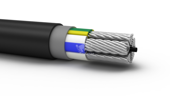 Фото №2 Кабель силовой АВВГнг(А) 5х120мс(N.PE)-1 ТРТС многопроволочная секторная жила