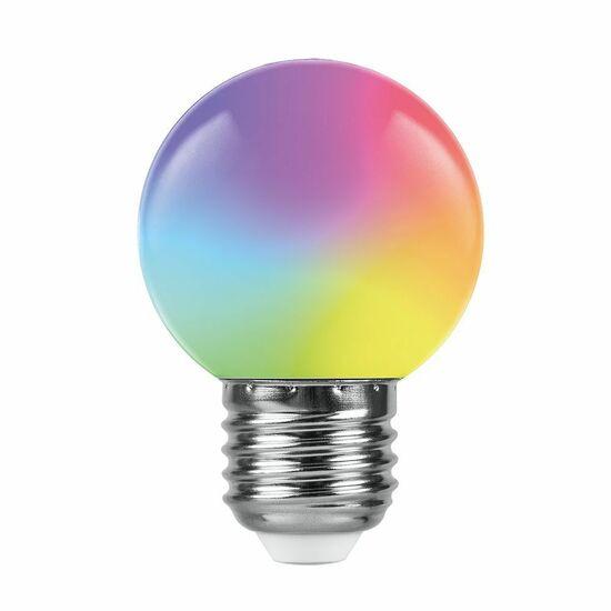 Фото №3 Лампа светодиодная LED 3вт Е27 RGB плавная смена цвета шар G60 (LB-371)