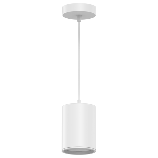 Фото №3 Светильник светодиодный ДПО 12 Вт 650 Лм 4100К цилинндр на подвесе 170-240 В 79х100 мм IP20 белый LED Overhead Gauss (HD044)