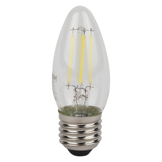 Фото №2 Лампа светодиодная филаментная LED Star Свеча 5Вт (замена 60Вт), 600Лм, 6500К, цоколь E27 OSRAM (4058075688070)