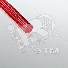 Фото №2 Труба гофрированная 20мм ПНД красная для металлопластиковых труб (22000К)