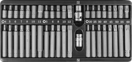 Фото №2 Набор вставок-бит 10 мм DR с переходниками, 42 предмета (S29H4142SM)