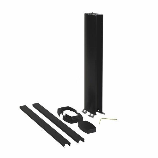 Фото №2 Snap-On мини-колонна алюминиевая с крышкой из пластика, 2 секции, высота 0,68 метра, цвет черный (653025)