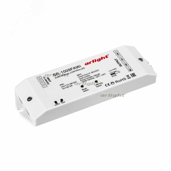 Фото №2 Контроллер SR-1009FA WiFi (12-36V, 240-720W) (ARL, IP20 Пластик, 3 года) (014530)