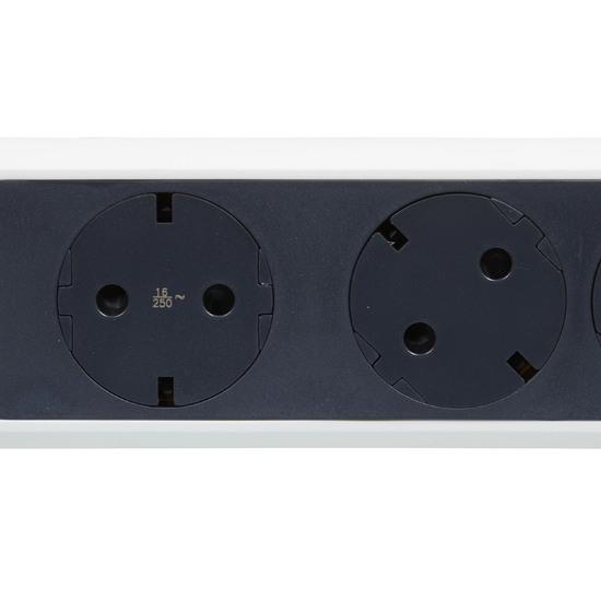 Фото №3 Удлинитель с поворотным основанием серии  Комфорт  3 x 2К+З с кабелем 1,5 м., цвет: бело-черный (694527)