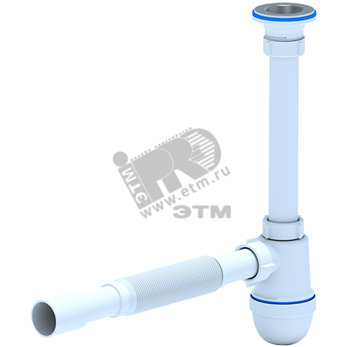 Фото №2 Сифон прямоточный для умывальника АНИ 1 1/4'х 32 сгибкой трубой 32*32/40 (DB1015)