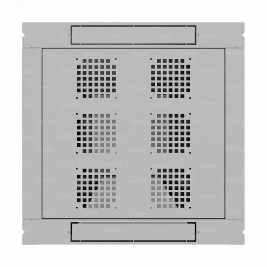 Фото №5 Шкаф напольный телекоммуникационный NTSS RS 42U 600х600мм, 4 профиля 19, двери перфорированная и перфорированная, регулируемые опоры, боковые стенки съемные, разобранный, серый RAL 7035 (NTSS-RSP42U6060PD/PD)