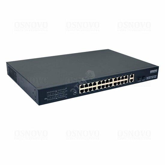 Фото №2 PoE коммутатор Fast Ethernet на 24 x RJ45 портов + 2 x GE Combo uplink порта. (SW-62422(400W))