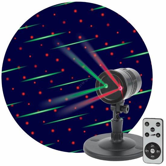 Фото №2 ENIOP-01 ЭРА Проектор Laser Метеоритный дождь мультирежим 2 цвета, 220V, IP44 (16/288) (Б0041642)