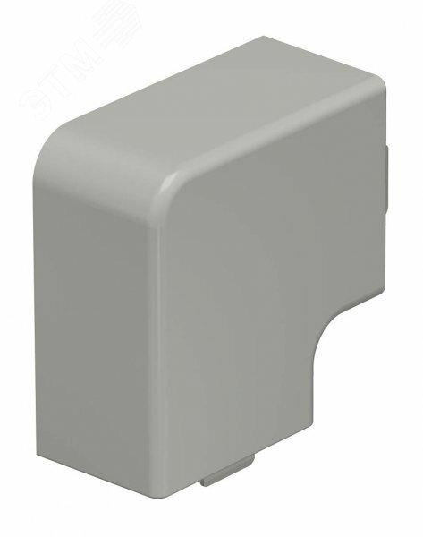 Фото №2 Крышка плоского угла кабельного канала WDK 30x45 мм (ПВХ, серый) (WDK HF30045GR)