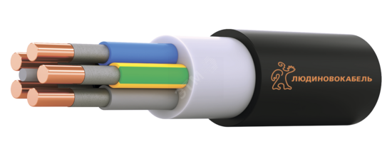 Фото №2 кабель ВВГнг(А)-FRLS 5Х6 ок (N.PE) -1 однопроволочный
