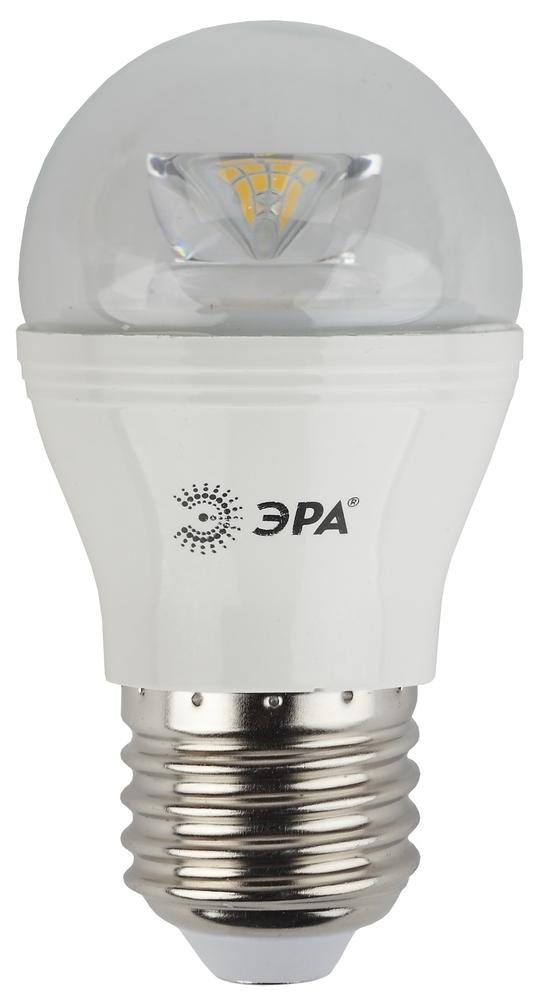 Фото №4 Лампа светодиодная LED P45-7W-827-E27-Clear  (диод,шар,7Вт,тепл,E27) (6/60/2400) ЭРА (Б0017243)
