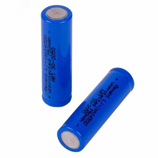 Фото №2 Аккумулятор Li-ion 14500 unprotected 750 mAH 3.7 В (etm30-2050)