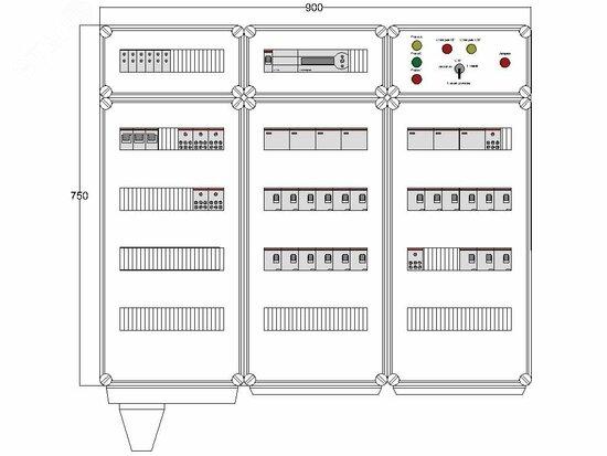 Фото №2 Щит управления электрообогревом DEVIbox HS 21x3400 D850 (в комплекте с терморегулятором) (DBS035)