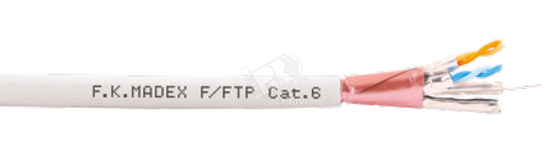 Фото №2 Витая пара F/FTP 4PR 23AWG Cat.6 PVC экранированная(DCM Test Report)