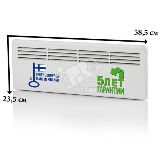 Фото №2 Конвектор  250W механический термостат IP21 235мм вилка BETA-MINI (EPHBMM02P)