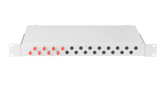Фото №2 Оптический кросс 19, 1U, 8 портов FC/UPC, SM 9/125 OS2, стальной, серый (NMF-RP08FCUS2-WS-ES-1U-GY)
