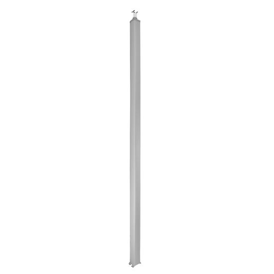 Фото №2 Универсальная колонна алюминиевая с крышкой из алюминия 2 секции, высота 2,77 метра, с возможностью увеличения высоты до 4,05 метра, цвет алюминий (653131)