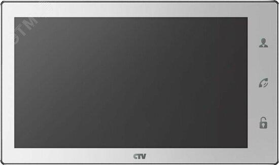 Фото №2 Монитор видеодомофона с экраном с технологией Touch Screen для управления OSD, стеклянная сенсорная панель управления ''Easy Buttons'' (CTV-M4106AHD W (белый))