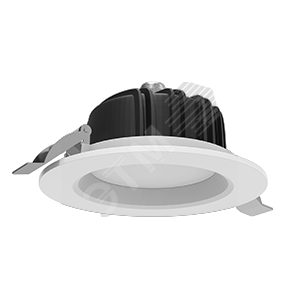 Фото №2 Cветильник светодиодный Downlight круглый встраиваемый 120*65мм 11W 4000K IP54/20 RAL9010 белый матовый авар.автон.пост.действия Teletest (V1-R0-01011-10AT0-4401140)