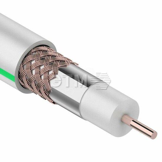 Фото №2 Кабель коаксиальный PROconnect SAT 703 B, Cu/Al/Cu, 64%, 75 Ом, бухта 100 м, бел (etm01-2431-6)