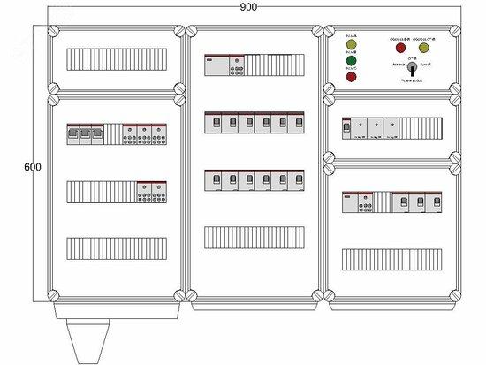Фото №2 Щит управления электрообогревом DEVIBOX HR 15x2800 3хD330 (в комплекте с терморегулятором и датчиком температуры) (DBR161)