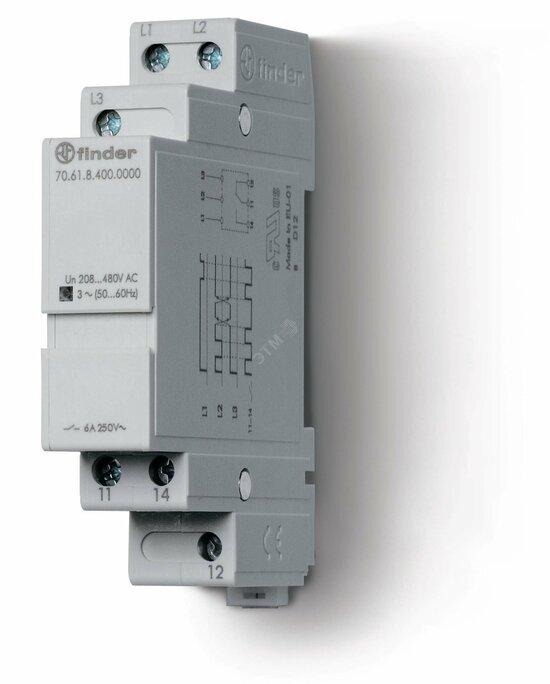 Фото №2 Реле контрольные 3ф обрыв/чередование фаз ширина–17.5мм 1CO 6A (70.61.8.400.0000)