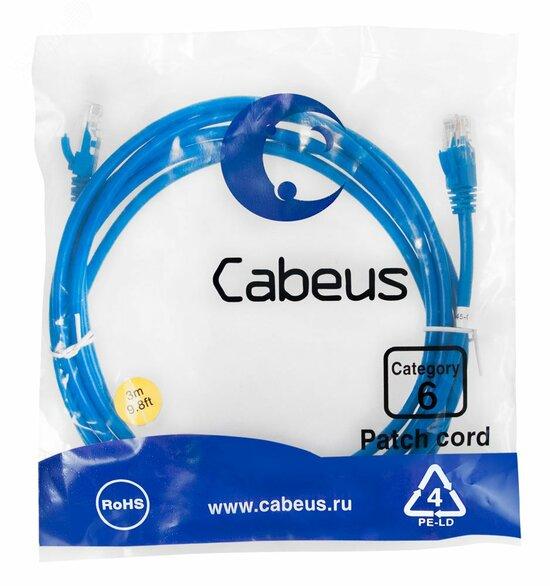 Фото №2 Патч-корд PC-UTP-RJ45-Cat.6-3m-BL U/UTP, категория 6, 2xRJ45/8p8c, неэкранированный, синий, PVC, 3м (PC-UTP-RJ45-Cat.6-3m-BL)