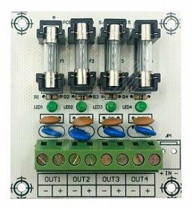 Фото №2 Модуль расширения для блока питания на 4 выхода с индивидуальными предохранителями (ST-PS104FB)
