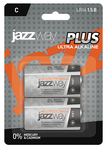 Фото №2 Элемент питания LR14 JAZZway Ultra PLUS блистер, 2 шт. (5005105)