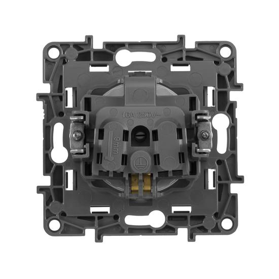 Фото №3 ETIKA Розетка 2К+З немецкий стандарт винтовые зажимы 16 А 250 В алюминий (672421)