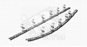 Фото №2 Стойка кронштейна рожкового прямолинейного К1350.001А-05 , без покрытия, 12 рожков, L2170мм, S3,0 (П0000004097)