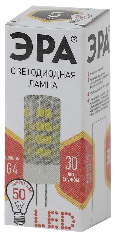 Фото №3 Лампы СВЕТОДИОДНЫЕ СТАНДАРТ LED JC-5W-220V-CER-827-G4 ЭРА (диод, капсула, 5Вт, тепл, G4) (Б0027857)