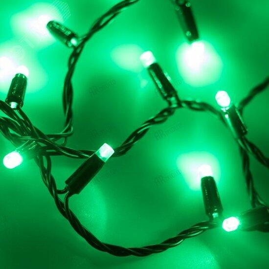 Фото №2 Гирлянда светодиодная декоративная ARD-STRING-CLASSIC-10000-BLACK-100LED-STD GREEN (230V, 7W) (ARDCL, IP65) (025800)