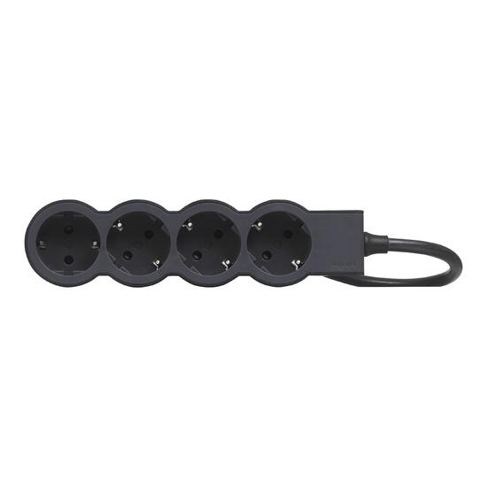 Фото №3 Удлинитель серии  Стандарт   4 x 2К+З с кабелем 1,5 м., цвет: черный (694553)
