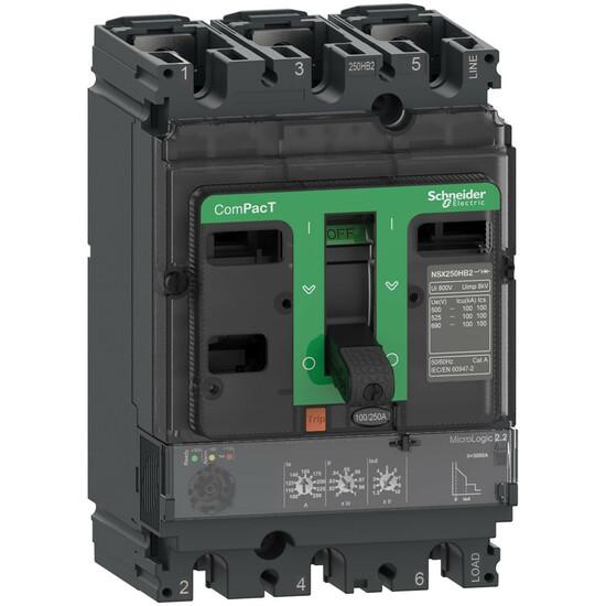 Фото №2 ComPacT NSX250B (25 kA при 415 В пер.тока) 3П3Т,  расцеп. MicroLogic 2.2 250 A (C25B32D250)