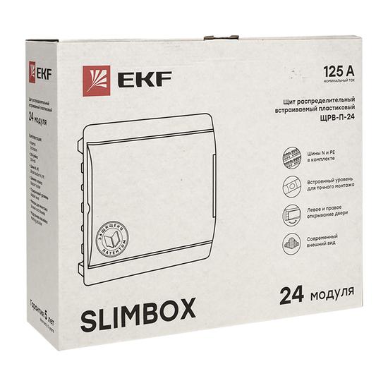 Фото №3 Щит распределительный ЩРВ-П-24 ''SlimBox'' белая дверца IP41 EKF PROxima (sb-v-24w)