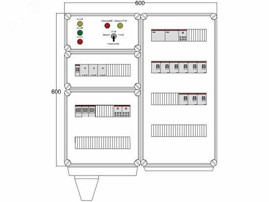 Фото №2 Щит управления электрообогревом DEVIBOX HR 9x4400 3хD330 (в комплекте с терморегулятором и датчиком температуры) (DBR169)