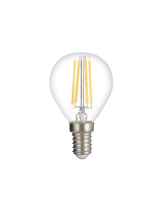 Фото №2 Лампа сетодиодная декоративная LED 6w E14 4000K шар прозрачный филамент 230/50 Jazzway (5021037)