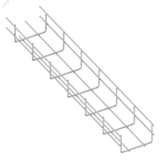 Фото №2 Лоток проволочный 500х60 L=3,0м S=5,0мм оцинк./полимер. (RT.5006.3050.ZNRAL7032)