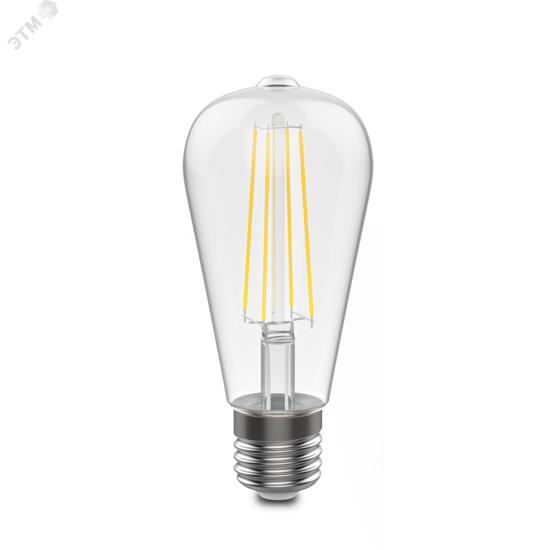 Фото №2 Лампа светодиодная LED 10 Вт 970 Лм 4100К Е27 ST64 Filament Gauss (157802210)